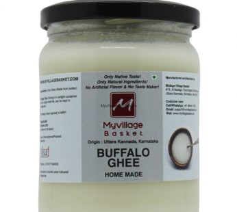 MyVillage Basket Buffalo Ghee 400g/368ML -Traditional Bilona Method, Vedic Hand Curd-Churned Ghee-Homemade (400gram*1Pc)